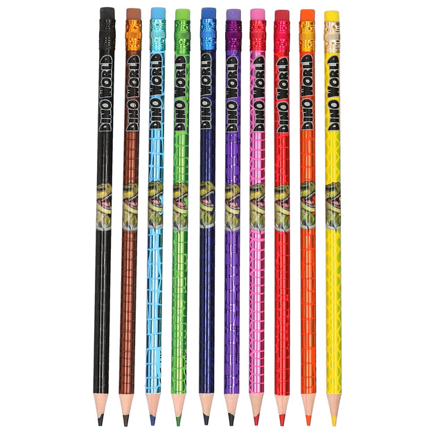 Dino World - Erasable Colouring Pencils - (0413530)