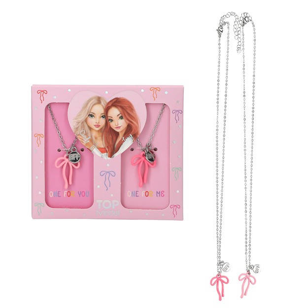 Topmodel - BFF Necklace Set With Bow - 40 cm + 5 cm adjustable chain
