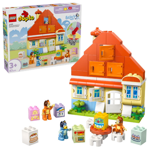 LEGO - DUPLO Bluey - Bluey's Family House with Memory Game (10459)
