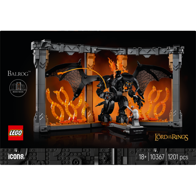 LEGO Icons - The Lord of the Rings: Balrog™ Book Nook (10367).