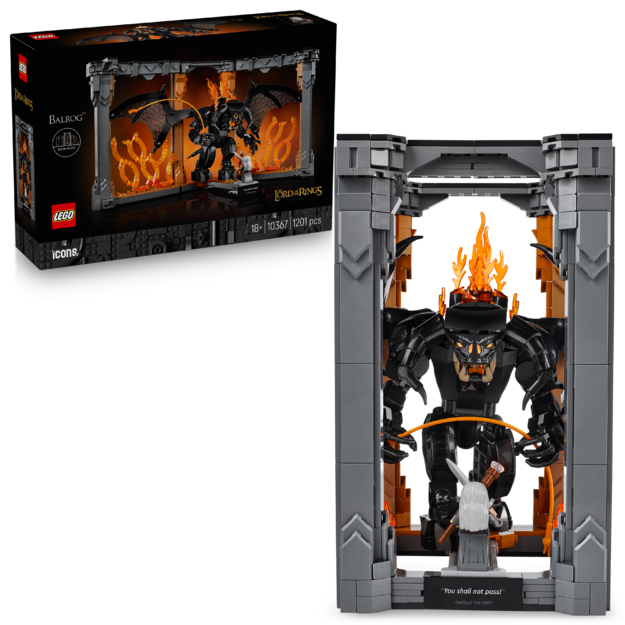 LEGO Icons - The Lord of the Rings: Balrog™ Book Nook (10367).