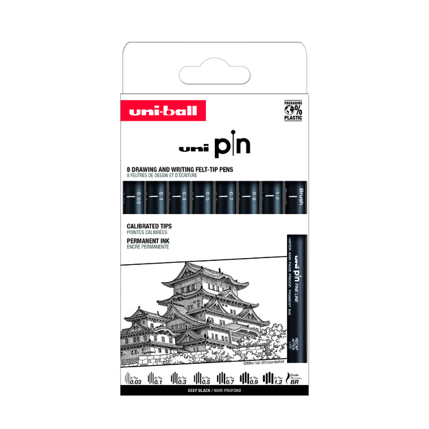 Uni-Ball - Pin Set, 8pcs - Classic (401254)