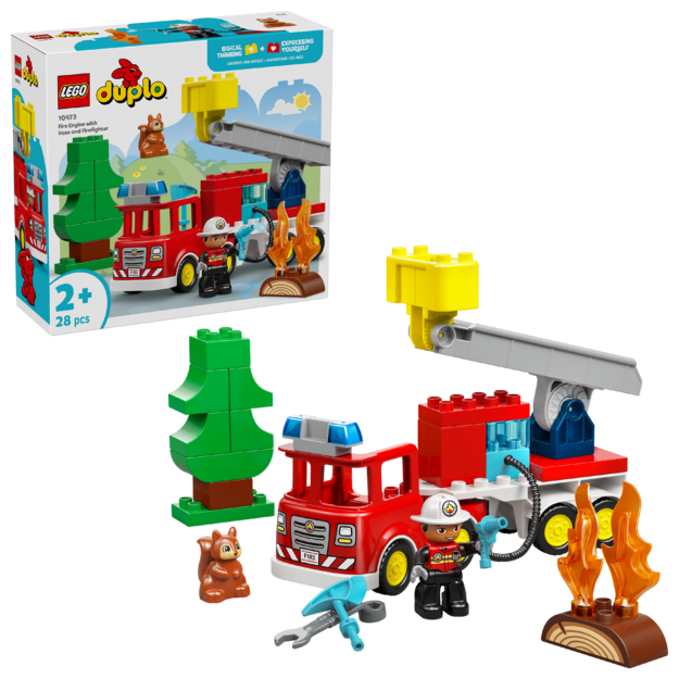 LEGO - DUPLO Town - Fire Engine with Hose and Firefighter (10473)