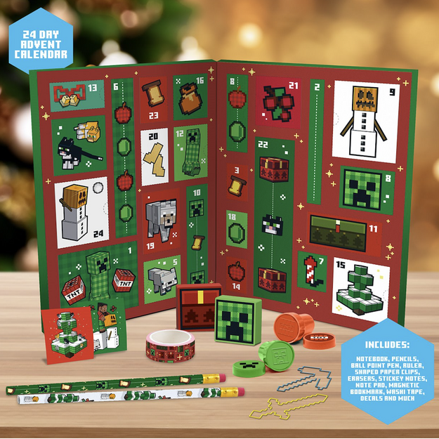 Minecraft Stationery 24 Days Advent Calendar