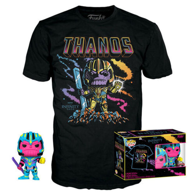 Funko POP - Boxed Tee - Marvel - Thanos(Blacklight) - M (63601)