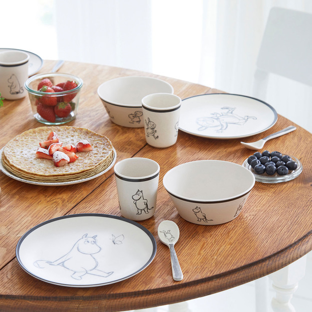 Moomin - 100% Melamine 5 Pcs Package (Plate, Bowl, Tumbler, 2 Spoons) (800037)
