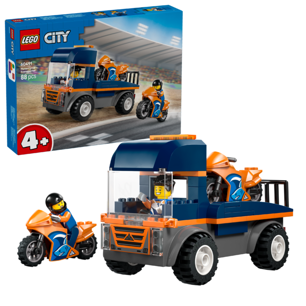 LEGO - LEGO City - Motorcycle Transporter (60491)