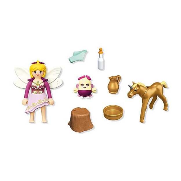 PLAYMOBIL - Golden Unicorn Foal with Fairy (71844)