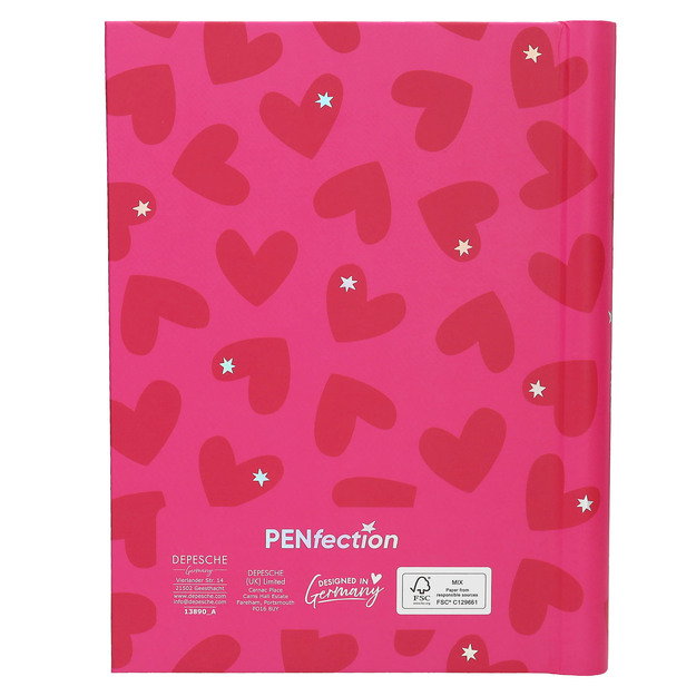 Trend - PENfection Notebook with Pen Set - Heart - Bright Red and Pink (413890)