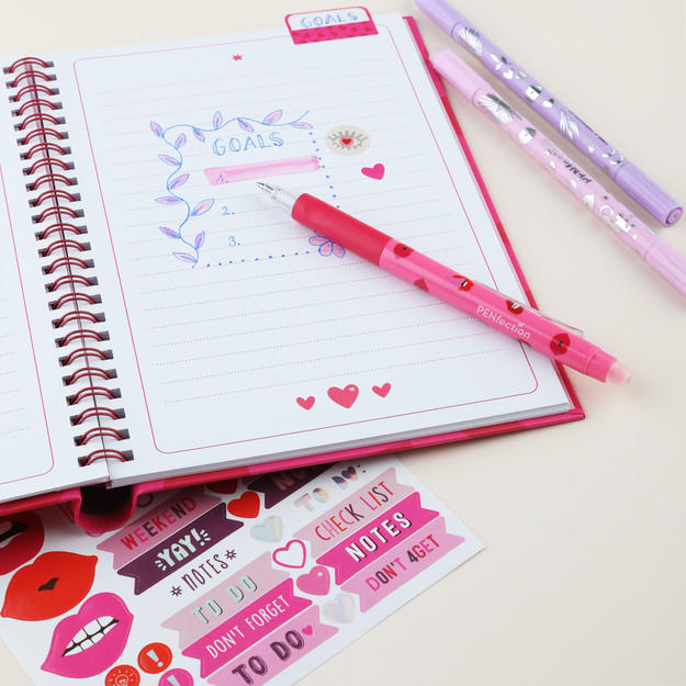 Trend - PENfection Notebook with Pen Set - Heart - Bright Red and Pink (413890)