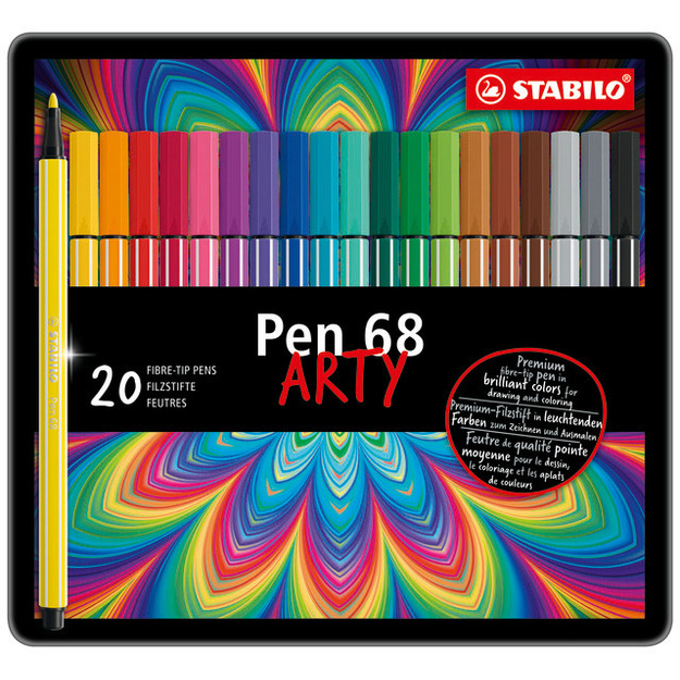 Stabilo - Pen  68 Arty - Metal Box, 20 pcs. (204053)