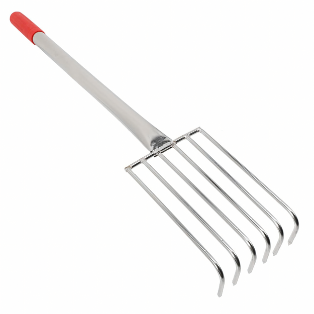 Sodo grėblys su metaliniais nagais grėbimui ir atlaisvinimui, 6 dantukai, 56 cm