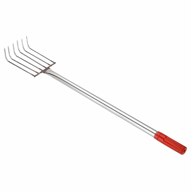 Sodo grėblys su metaliniais nagais grėbimui ir atlaisvinimui, 6 dantukai, 56 cm