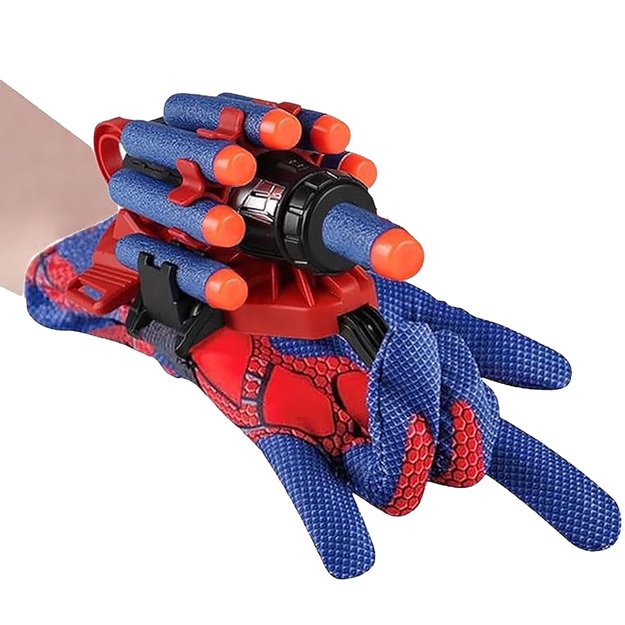 Spiderman Rękawica Wyrzutnia Sieć Strzelająca Rękawiczka + 20 Strzałek 2