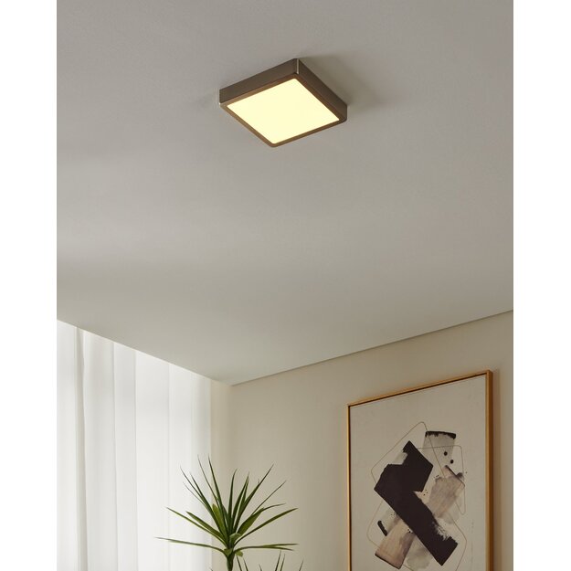 EGLO - Fueva-Z ceiling lamp brushed steel 21x21 - TW - Zigbee, Bluetooth 2