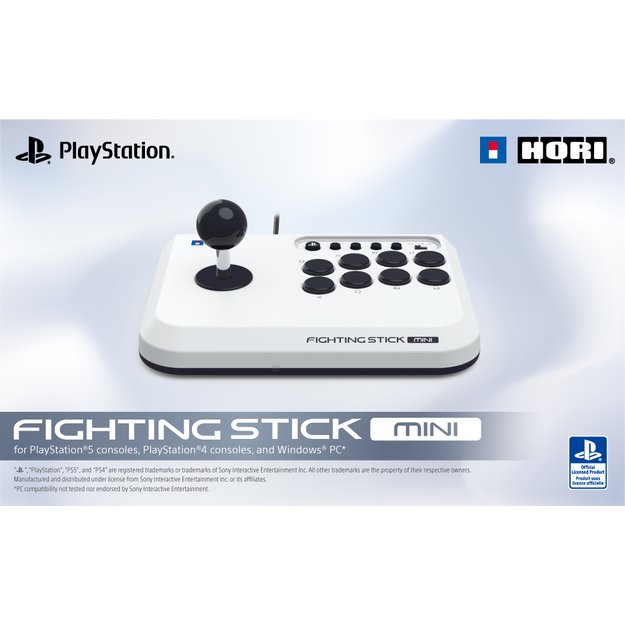 HORI - Fighting Stick Mini for PlayStation®5 - White - 8 inches by 6 inches 3