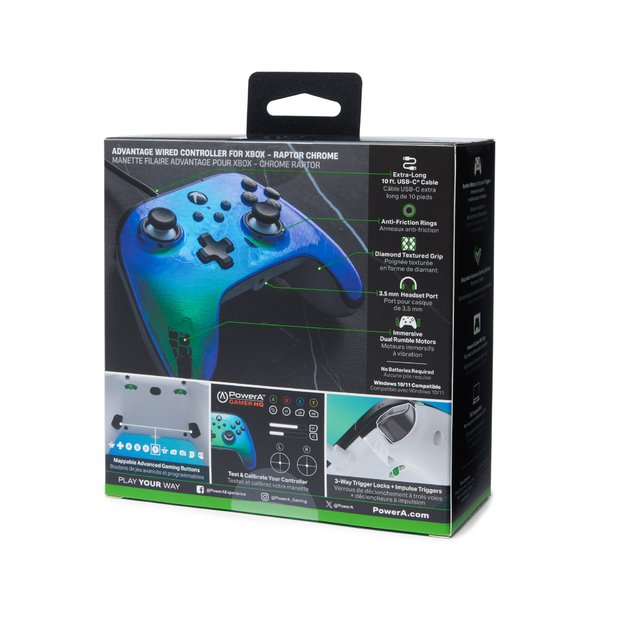 PowerA - Advantage Wired Controller - Raptor Chrome 1