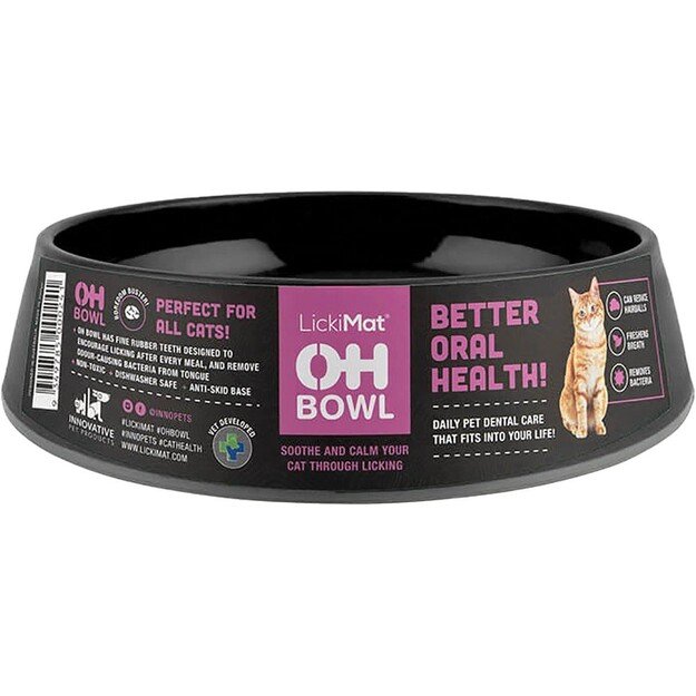 LICKIMAT - Cat Oral Hygiene Bowl Black Ø15X4,6Cm - (785.5400)