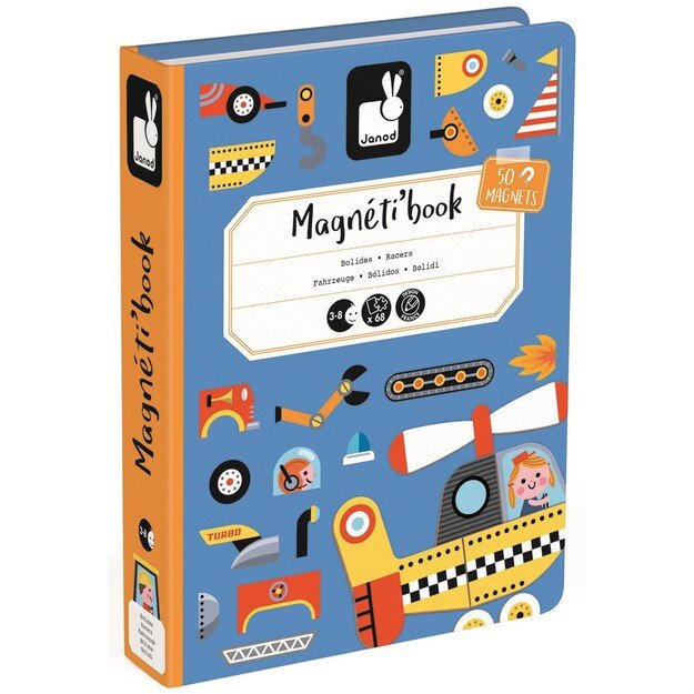 Janod - Magneti'Book - Racers - 50 magnets (LKJ2715)