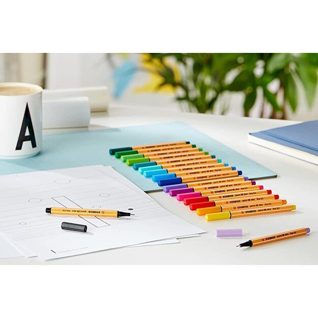 STABILO - Pen 88 fineliner ARTY, cardboard wallet of 65 colors