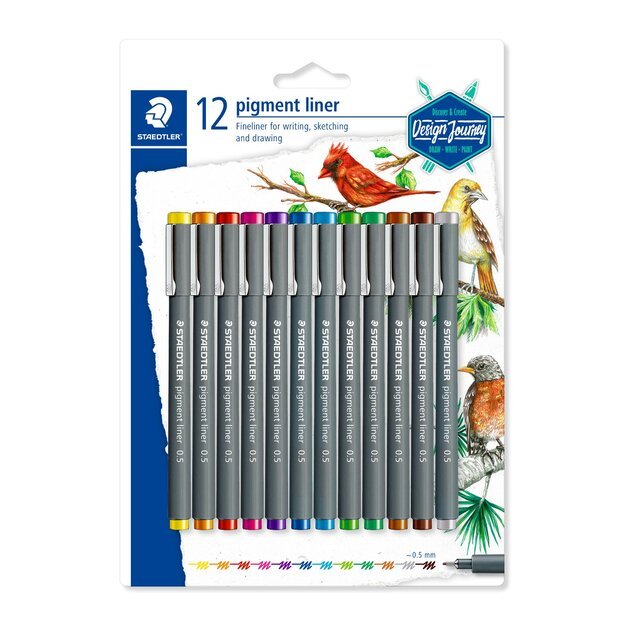 Staedtler - Pigment Liner Colours (30805SBK12)