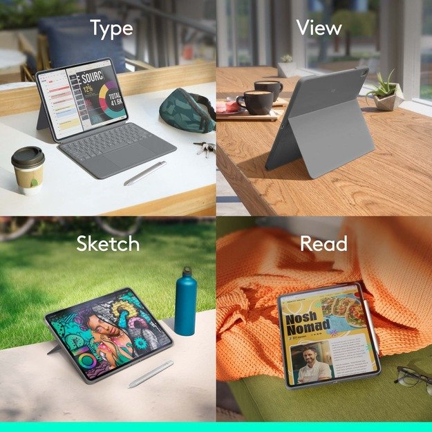 Logitech - Combo Touch for iPad Air 13-inch (M2) - OXFORD GREY - PAN - NORDIC 2