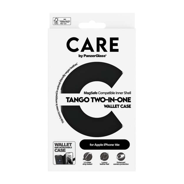 CARE by PanzerGlass - Case - Two-in-One Wallet - iPhone 16e 3