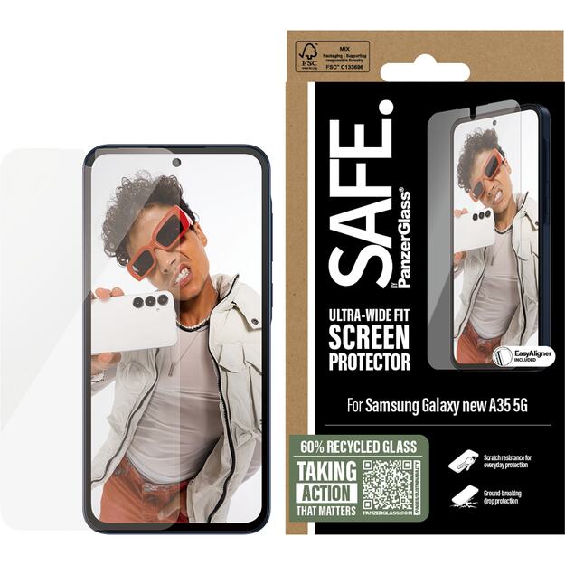 PanzerGlass - SAFE Screen Protector Galaxy new A36 5G UWF w. Aligner