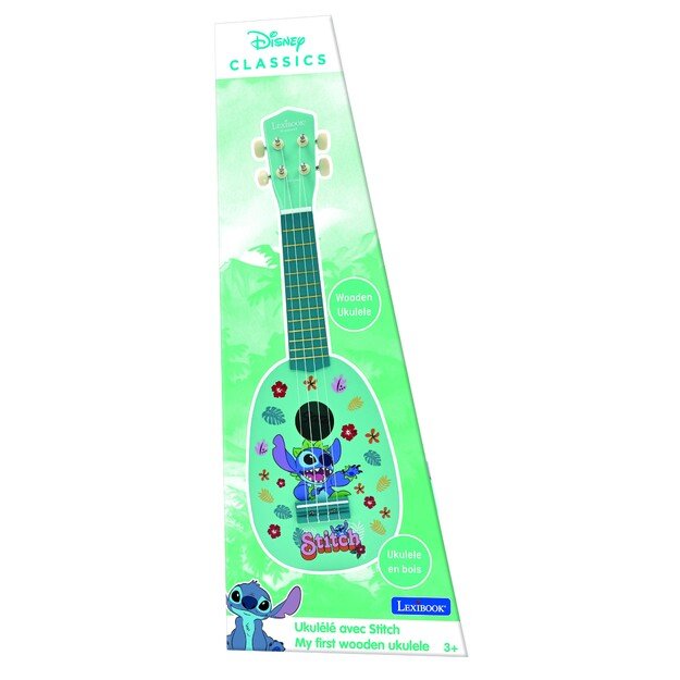Lexibook - Stitch Wooden Ukulele with nylon cords (21')' (K230D) 1