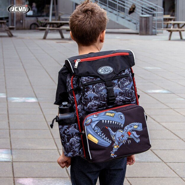 JEVA - Schoolbag (16 + 8 L) - Beginners - Dinosaur Robot (313-61) 3