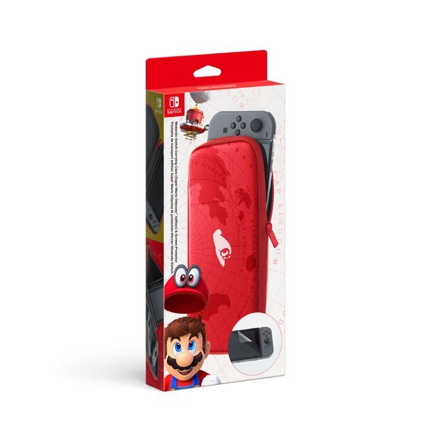 Carrying Case & Screen Protector (Super Mario Odyssey Edition)