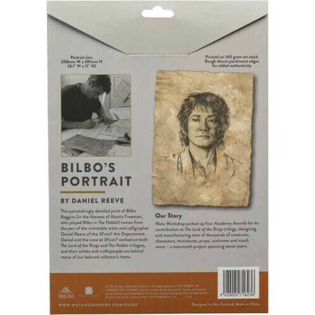 The Lord of the Rings - Portrait of Bilbo Baggins Statue Art Print