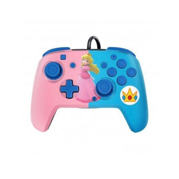PDP Faceoff Deluxe Audio Wired Controller Peach Licensed Switch