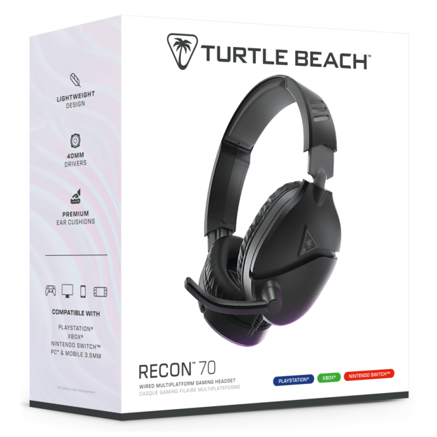 Turtle Beach Recon 70 Wired Headset - 2024 Multi platform - Black
