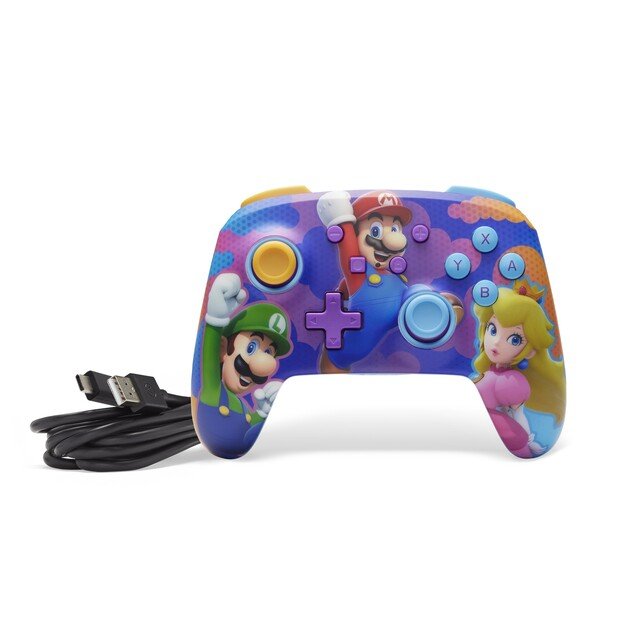 PowerA Enhanced Wireless Controller - Color Splash Heroes Nintendo Switch)