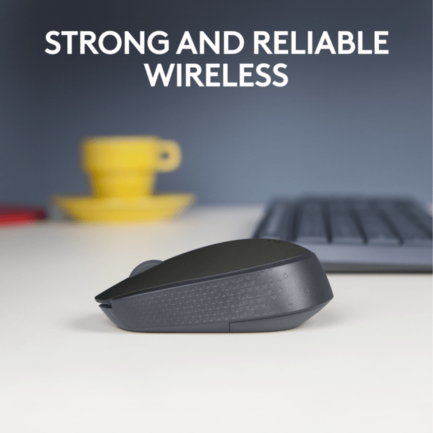 Logitech - M171 RF Wireless Optical 1000DPI Ambidextrous Black