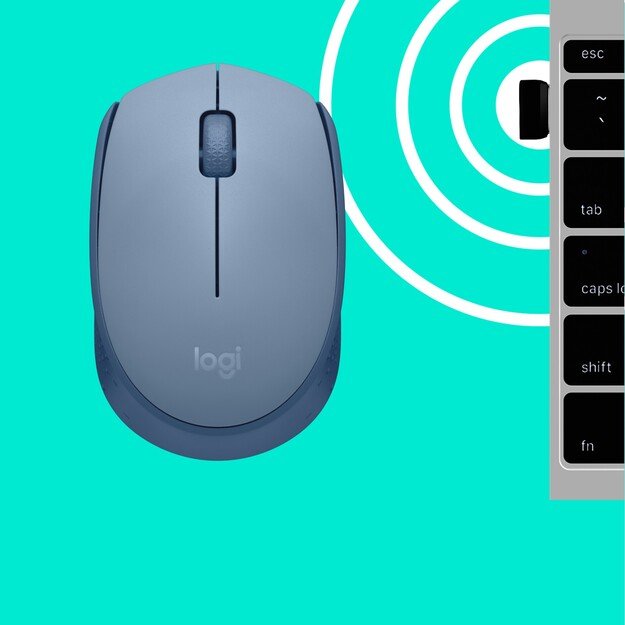 Logitech - M171 Wireless Mouse Blue