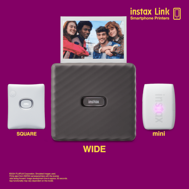 Fuji - Instax Link Wide Printer (Gray) + 10 Shot Pack