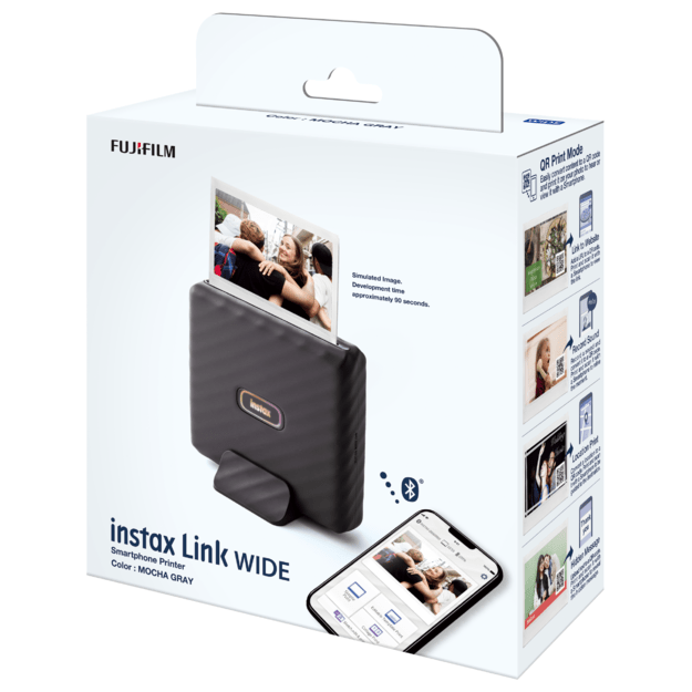 Fuji - Instax Link Wide Printer (Gray) + 10 Shot Pack