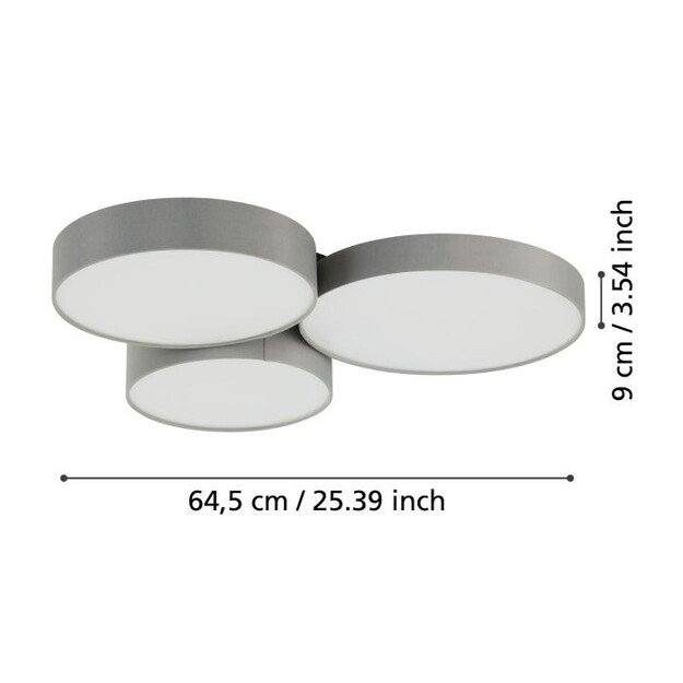 EGLO - Barbano-Z ceiling lamp gray 60.5x56x5 - RGB + TW - Zigbee, Bluetooth 2