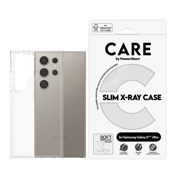 CARE by PanzerGlass - Fashionable Case Transparent X-Ray Soft Basic Samsung Galaxy S 2025 Ultra