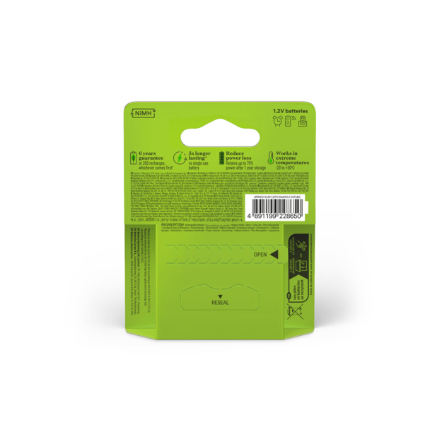 GP - Recharge Rechargeable Battery, Size AA, 2100 mAh, 4-pack