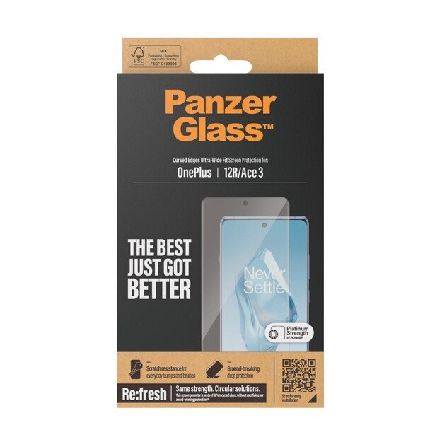 PanzerGlass - Screen Protector - OnePlus 12R - Ace 3 - Ultra-Wide Fit 3