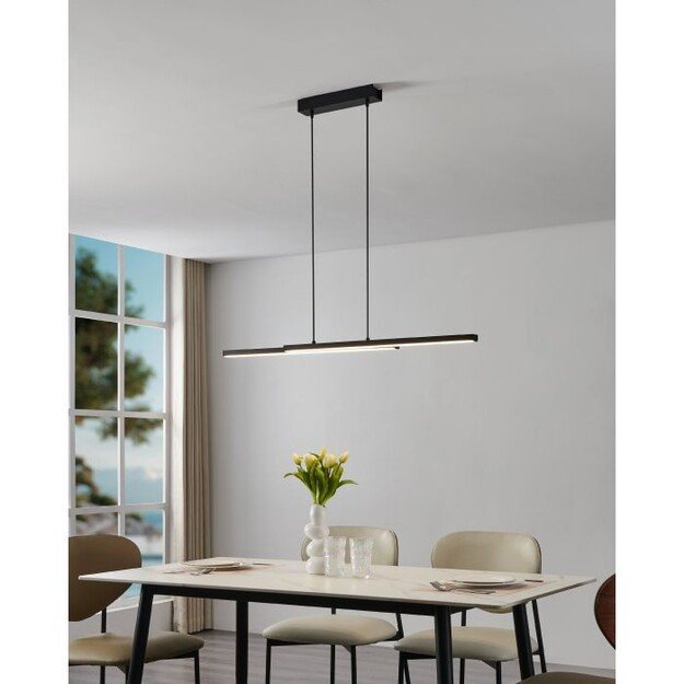 EGLO - Fraioli-Z long table pendant black - RGB + TW - Zigbee, Bluetooth