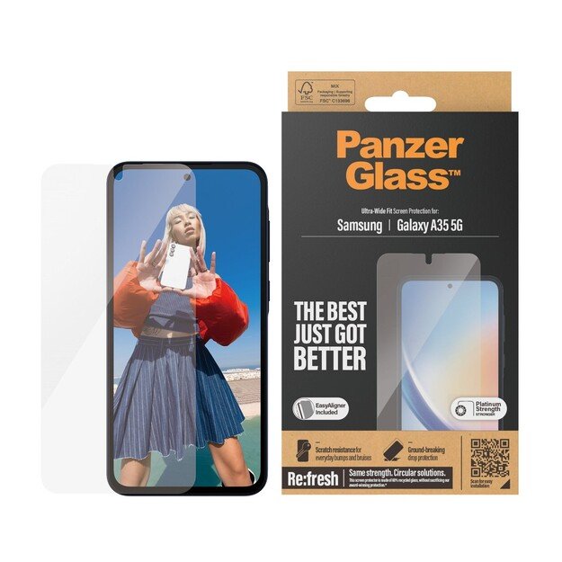 PanzerGlass - Screen Protector - Samsung Galaxy A35 5G - Ultra-Wide Fit