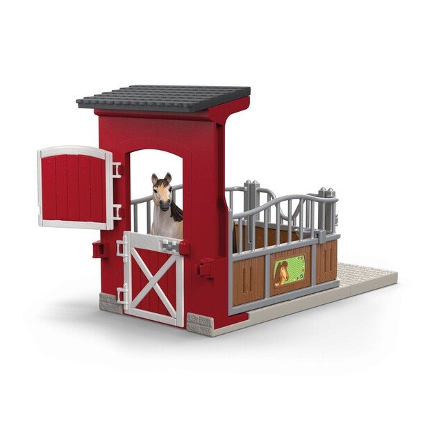 Schleich - Ponybox with mustang mare - (42724)