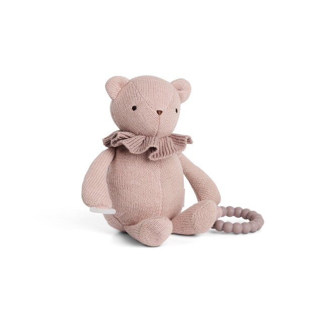 Smallstuff - Little activity bear, for dummy and teether, soft rose (40006-37)