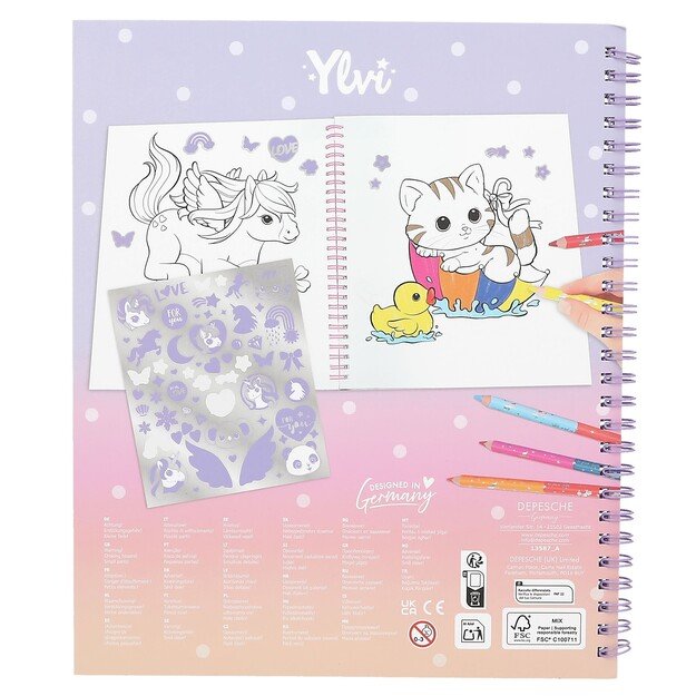 Ylvi - Colouring Book With Sequins - (0413587)