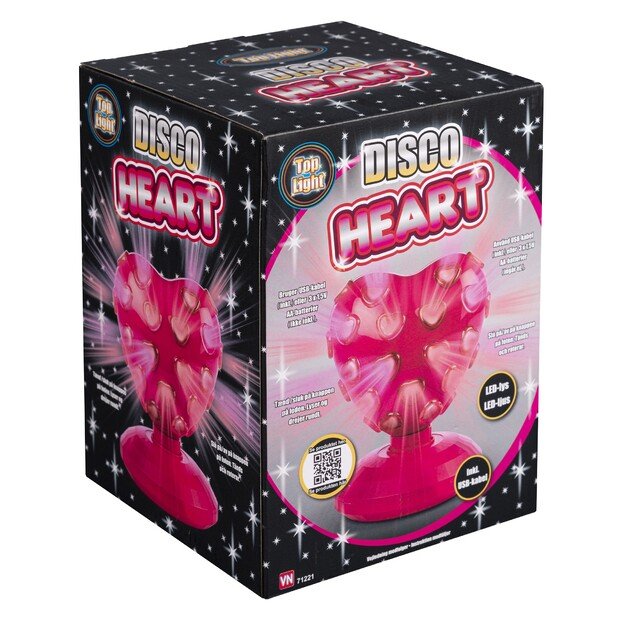 3-2-6 - Heart Disco ball with LED light (71221)