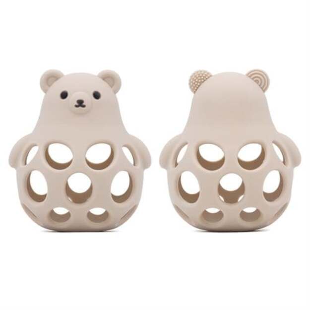 Magni - Teether ball in teddy-bear design, beige - (5734)